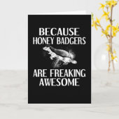 ハニーアナグマ贈り物動物ハニーアナグマ愛好者 カード (黄色い花)