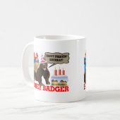 ハニーアバッジャーハッピーフリーキン誕生日マグ コーヒーマグカップ (正面左)