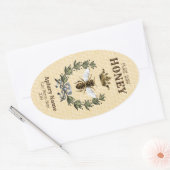 ハニーアピールクラウンアンドリース 楕円形シール (封筒)