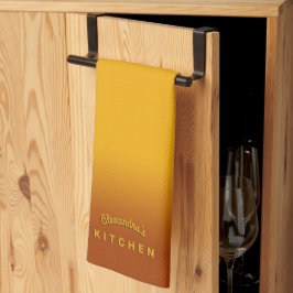 ハニーイエローグラデーション キッチンタオル