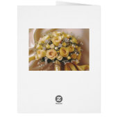 ハニーイエロー結婚ローズのブーケ結婚のカード (裏面)