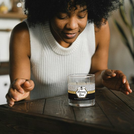 ハニーエレガントビー養蜂場ハニカムブラックイエロー ラベル