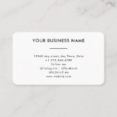 ハニーエレガントビー養蜂場ハニカムブラックイエロー 名刺 (裏面)