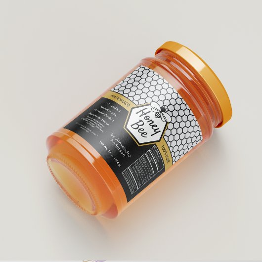 ハニーエレガントビー養蜂蜜ハニカム栄養事実 リキュールボトルラベル