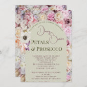 ハニーエレガントフローラアーチサマーブライダルシャワー 招待状 (正面/裏面)
