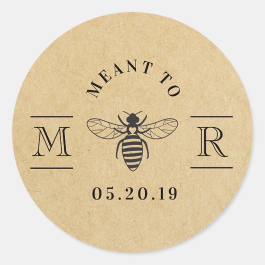ハニーエレガント結婚式の引き出物クラフト ラウンドシール (正面)