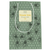 ハニーカスタムミツバチとの紙事業抱き枕 ミディアムペーパーバッグ (正面)