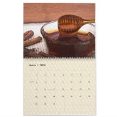 ハニーカラフルアモダンートプリントキッチン&ショップ カレンダー (3月 2026)