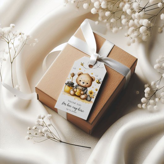 ハニーキュートベアービーテーマサンキュー誕生日 ギフトタグ