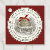 ハニーギフトバスケットとトートバッグの休日ラベル フェイバータグ (正面)