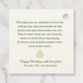 ハニーギフトバスケットとトートバッグの休日ラベル フェイバータグ (裏面)