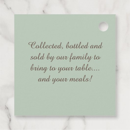 ハニークマ製品ラベル付きスケップリトルクマ フェイバータグ (裏面)