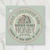 ハニークマ製品ラベル付きスケップリトルクマ フェイバータグ (正面)