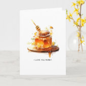 ハニーグリーティングカード大好き カード (黄色い花)