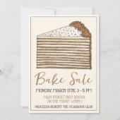 ハニーケーキロシアのウクライナデザートベイクセール 招待状 (正面)