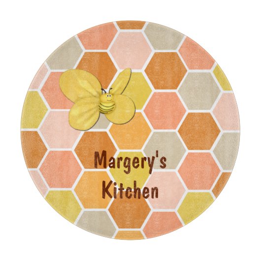 ハニーコームのまわりにガラス切断板 カッティングボード (正面)