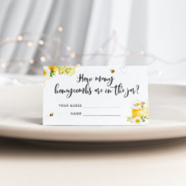 ハニーコームの赤ちゃんシャワーゲームカードの数 エンクロージャーカード