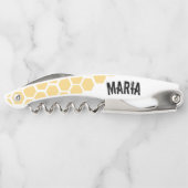 ハニーコームイエロー名前をカスタムする ソムリエナイフ (裏面)