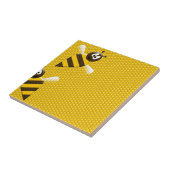 ハニーコームイエロー金ゴールドビービーズパターンアート タイル (側面)