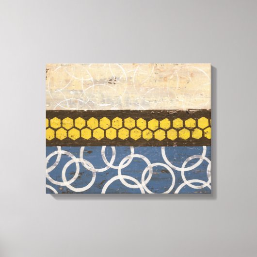 ハニーコーム抽象芸術I キャンバスプリント (正面)