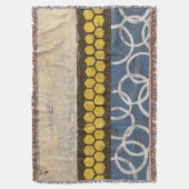 ハニーコーム抽象芸術I スローブランケット (正面縦)