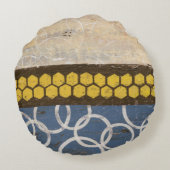 ハニーコーム抽象芸術I ラウンドクッション (裏面)