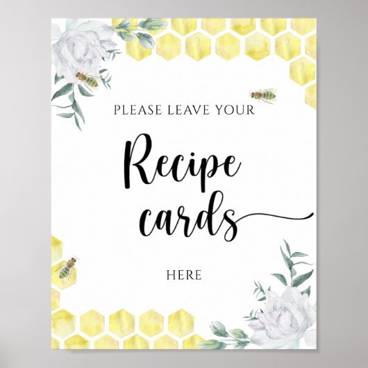 ハニーコーム – あなたのレシピカードはこちらポスター ポスター (正面)