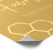 ハニーゴールデンベージュベビーシャワーの好意サイン ポスター (角)