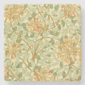 ハニーサックルつる植物ウィリアム・モリス ストーンコースター (正面)