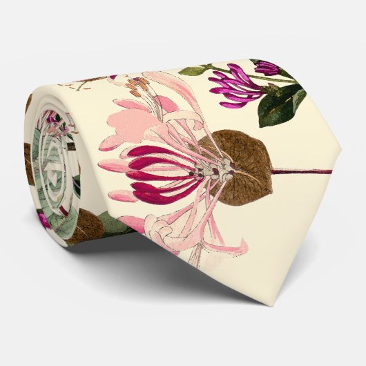 ハニーサックルのつる植物の植物の花の花のタイ ネクタイ (ロール)