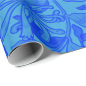 ハニーサックルの美しい青のラッピング紙 ラッピングペーパー (ロールコーナー)