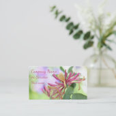 ハニーサックルの花の写真 名刺 (スタンド正面)