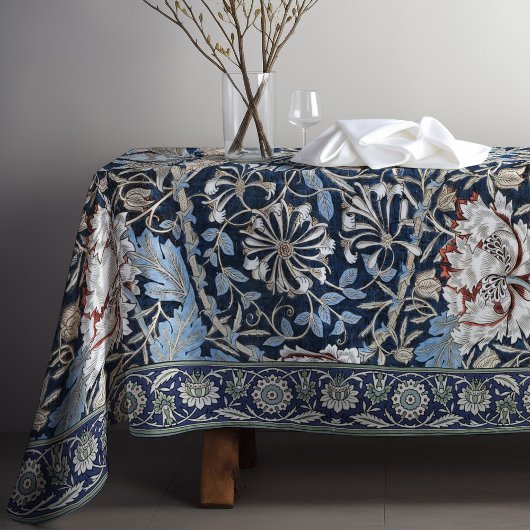 ハニーサックルアールヌーボーフローラルパターンモリス テーブルクロス