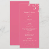 ハニーサックルシルバー結婚牡丹のメニューカード メニュー (正面/裏面)