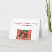 ハニーサックルシーズンの挨拶状 シーズンカード (裏面)