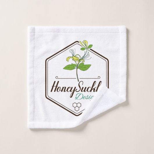 ハニーサックルデザインタオル ウォッシュタオル (ウォッシュタオル)