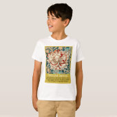 ハニーサックルパターン – ウィリアム・モリスデザイン Tシャツ (正面フル)
