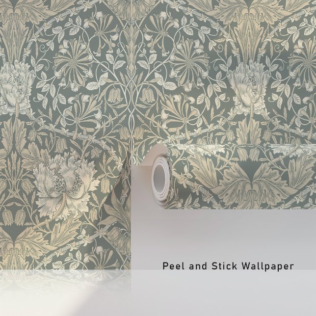 ハニーサックルビクトリアンエドワーディアンブリティッシュ・セージ・クリーム 壁紙 (クリエイターアップロード済み)