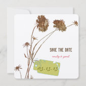 ハニーサックルピンクの花の植物保存日 セーブザデート (正面)