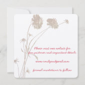 ハニーサックルピンクの花の植物保存日 セーブザデート (裏面)