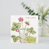 ハニーサックルピンクの花の植物保存日 セーブザデート (スタンド正面)