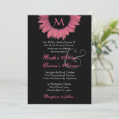 ハニーサックルピンクサンフラワー結婚式招待状 招待状 (スタンド正面)