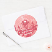 ハニーサックルピンクセレクトカラーヴィンテージシャンデリア ラウンドシール (封筒)