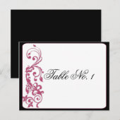 ハニーサックルピンクラウンドコーナーテーブル番号 ポストカード (正面/裏面)