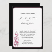 ハニーサックルピンクラウンドコーナー結婚式招待状 招待状 (正面/裏面)