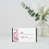 ハニーサックルピンクラウンドコー結婚ナー座席表 プレイスカード (スタンド正面)