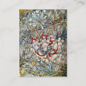 ハニーサックルピンクレッドホワイトブラウン金ゴールドイエローフローラ 名刺 (裏面)