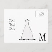 ハニーサックルピンク日付カードのド結婚レスを保存 案内ポストカード (裏面)