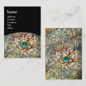ハニーサックルファンタジーフローラアクアマリンブルージェムストーン 名刺 (正面/裏面)