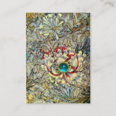 ハニーサックルファンタジーフローラアクアマリンブルージェムストーン 名刺 (裏面)